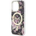 Guess GUHMP14LHCFWSK iPhone 14 Pro 6.1" czarny/black hardcase Flower MagSafe