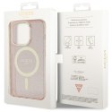 Guess GUHMP14LHCMCGP iPhone 14 Pro 6.1" różowy/pink hardcase Glitter Gold MagSafe