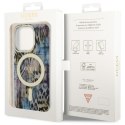 Guess GUHMP14LHLEOPWB iPhone 14 Pro 6.1" niebieski/blue hardcase Leopard MagSafe