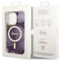 Guess GUHMP14LHTMRSU iPhone 14 Pro 6.1" purpurowy/purple hardcase Golden Marble MagSafe