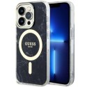 Guess GUHMP14LPCUMAK iPhone 14 Pro 6.1" czarny/black hardcase Marble MagSafe