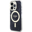 Guess GUHMP14LPCUMAK iPhone 14 Pro 6.1" czarny/black hardcase Marble MagSafe