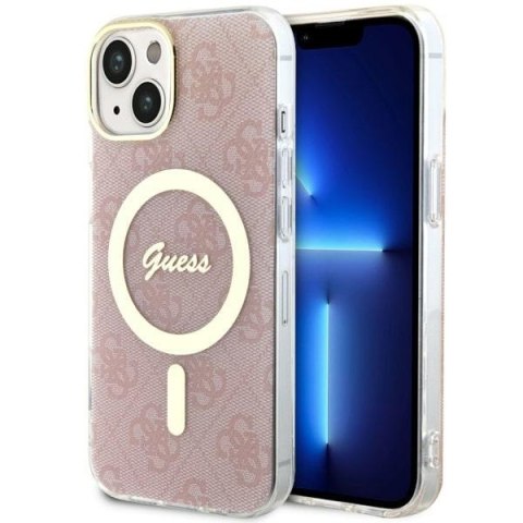 Guess GUHMP14MH4STP iPhone 14 Plus 6.7" różowy/pink hardcase 4G MagSafe