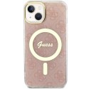 Guess GUHMP14MH4STP iPhone 14 Plus 6.7" różowy/pink hardcase 4G MagSafe