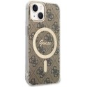 Guess GUHMP14MH4STW iPhone 14 Plus 6.7" brązowy/brown hardcase 4G MagSafe