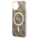 Guess GUHMP14MH4STW iPhone 14 Plus 6.7" brązowy/brown hardcase 4G MagSafe