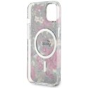 Guess GUHMP14MHCFWSA iPhone 14 Plus 6.7" zielony/khaki hardcase Flower MagSafe