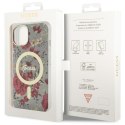 Guess GUHMP14MHCFWSA iPhone 14 Plus 6.7" zielony/khaki hardcase Flower MagSafe