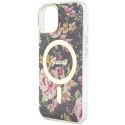 Guess GUHMP14MHCFWSK iPhone 14 Plus 6.7" czarny/black hardcase Flower MagSafe