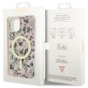 Guess GUHMP14MHCFWSP iPhone 14 Plus 6.7" różowy/pink hardcase Flower MagSafe