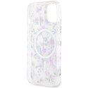 Guess GUHMP14MHCFWST iPhone 14 Plus 6.7" transparent hardcase Flower MagSafe