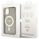 Guess GUHMP14MHCMCGK iPhone 14 Plus 6.7" czarny/black hardcase Glitter Gold MagSafe