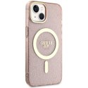 Guess GUHMP14MHCMCGP iPhone 14 Plus 6.7" różowy/pink hardcase Glitter Gold MagSafe