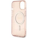 Guess GUHMP14MHCMCGP iPhone 14 Plus 6.7" różowy/pink hardcase Glitter Gold MagSafe