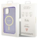 Guess GUHMP14MHCMCGU iPhone 14 Plus 6.7" purpurowy/purple hardcase Glitter Gold MagSafe