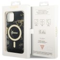 Guess GUHMP14MHTMRSK iPhone 14 Plus 6.7" czarny/black hardcase Golden Marble MagSafe