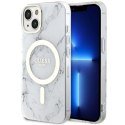 Guess GUHMP14MPCUMAH iPhone 14 Plus 6.7" biały/white hardcase Marble MagSafe