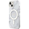 Guess GUHMP14MPCUMAH iPhone 14 Plus 6.7" biały/white hardcase Marble MagSafe