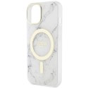 Guess GUHMP14MPCUMAH iPhone 14 Plus 6.7" biały/white hardcase Marble MagSafe