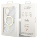 Guess GUHMP14MPCUMAH iPhone 14 Plus 6.7" biały/white hardcase Marble MagSafe