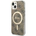 Guess GUHMP14SH4STW iPhone 14 6.1" brązowy/brown hardcase 4G MagSafe