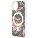 Guess GUHMP14SHCFWSK iPhone 14 6.1" czarny/black hardcase Flower MagSafe