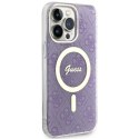 Guess GUHMP14XH4STU iPhone 14 Pro Max 6.7" purpurowy/purple hardcase 4G MagSafe