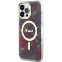 Guess GUHMP14XHCFWSA iPhone 14 Pro Max 6.7" zielony/khaki hardcase Flower MagSafe