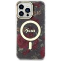 Guess GUHMP14XHCFWSA iPhone 14 Pro Max 6.7" zielony/khaki hardcase Flower MagSafe