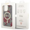 Guess GUHMP14XHCFWSA iPhone 14 Pro Max 6.7" zielony/khaki hardcase Flower MagSafe