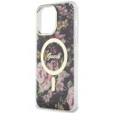 Guess GUHMP14XHCFWSK iPhone 14 Pro Max 6.7" czarny/black hardcase Flower MagSafe