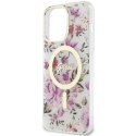 Guess GUHMP14XHCFWST iPhone 14 Pro Max 6.7" transparent hardcase Flower MagSafe