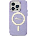 Guess GUHMP14XHCMCGU iPhone 14 Pro Max 6.7" purpurowy/purple hardcase Glitter Gold MagSafe