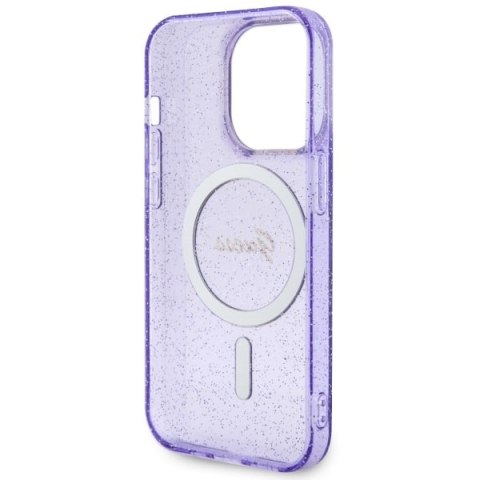 Guess GUHMP14XHCMCGU iPhone 14 Pro Max 6.7" purpurowy/purple hardcase Glitter Gold MagSafe