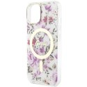 Guess GUHMP14SHCFWST iPhone 14 6.1" transparent hardcase Flower MagSafe