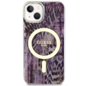 Guess GUHMP14SHLEOPWP iPhone 14 6.1" różowy/pink hardcase Leopard MagSafe