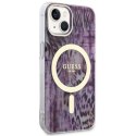 Guess GUHMP14SHLEOPWP iPhone 14 6.1" różowy/pink hardcase Leopard MagSafe