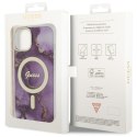 Guess GUHMP14SHTMRSU iPhone 14 6.1" purpurowy/purple hardcase Golden Marble MagSafe