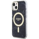 Guess GUHMP14SPCUMAK iPhone 14 6.1" czarny/black hardcase Marble MagSafe