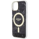 Guess GUHMP14SPCUMAK iPhone 14 6.1" czarny/black hardcase Marble MagSafe