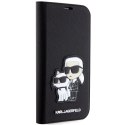 Karl Lagerfeld KLBKP14LSANKCPK iPhone 14 Pro 6.1" bookcase czarny/black Saffiano Karl & Choupette