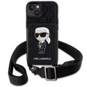 Karl Lagerfeld KLHCP14SCSAKHPKK iPhone 14 6.1" hardcase czarny/black Crossbody Saffiano Monogram Ikonik