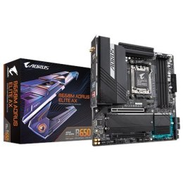 Gigabyte | B650M AORUS ELITE AX 1.0 M/B | Processor family AMD | Processor socket AM5 | DDR5 DIMM | Memory slots 4 | Supported h