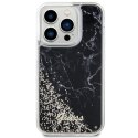 Guess GUHCP14LLCSGSGK iPhone 14 Pro 6.1" czarny/black hardcase Liquid Glitter Marble