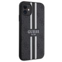 Guess GUHMN61P4RPSK iPhone 11 / Xr czarny/black hardcase 4G Printed Stripes MagSafe