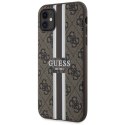 Guess GUHMN61P4RPSW iPhone 11 / Xr brązowy/brown hardcase 4G Printed Stripes MagSafe