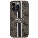 Guess GUHMP13XP4RPSW iPhone 13 Pro Max 6.7" brązowy/brown hardcase 4G Printed Stripes MagSafe