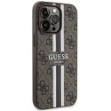 Guess GUHMP13XP4RPSW iPhone 13 Pro Max 6.7" brązowy/brown hardcase 4G Printed Stripes MagSafe