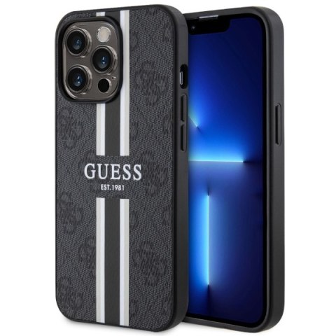 Guess GUHMP13LP4RPSK iPhone 13 Pro / 13 6,1" czarny/black hardcase 4G Printed Stripes MagSafe