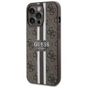 Guess GUHMP13LP4RPSW iPhone 13 Pro / 13 6.1" brązowy/brown hardcase 4G Printed Stripes MagSafe